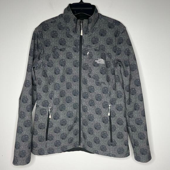 The North Face Women's Large Apex Bionic Softshell Jacket Black Gray Ski Snow - Picture 1 of 12